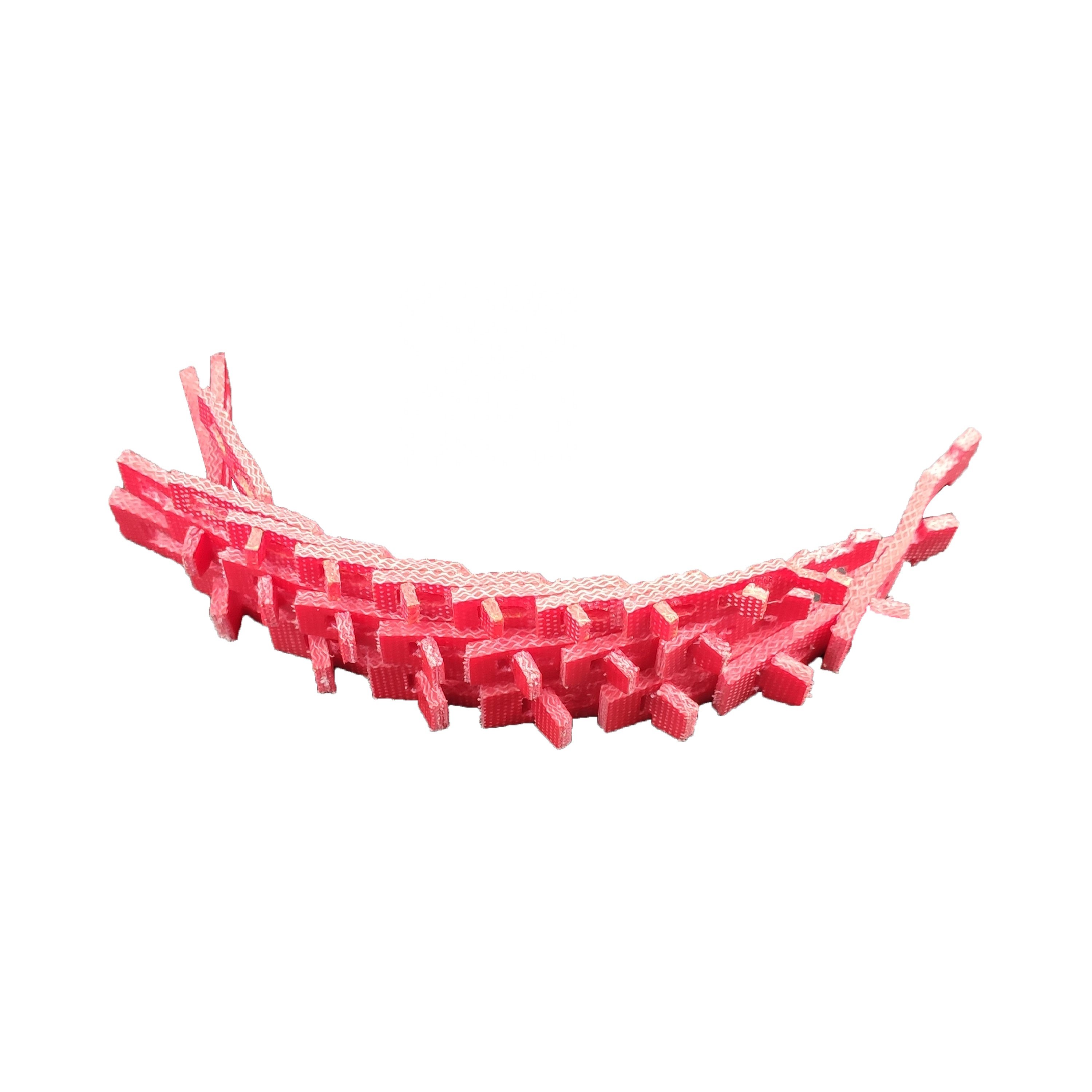 China Manufacturer Adjustable 13mm 17mm Red Type Power Transmission Drive Twist PU Link V Belt for Machine