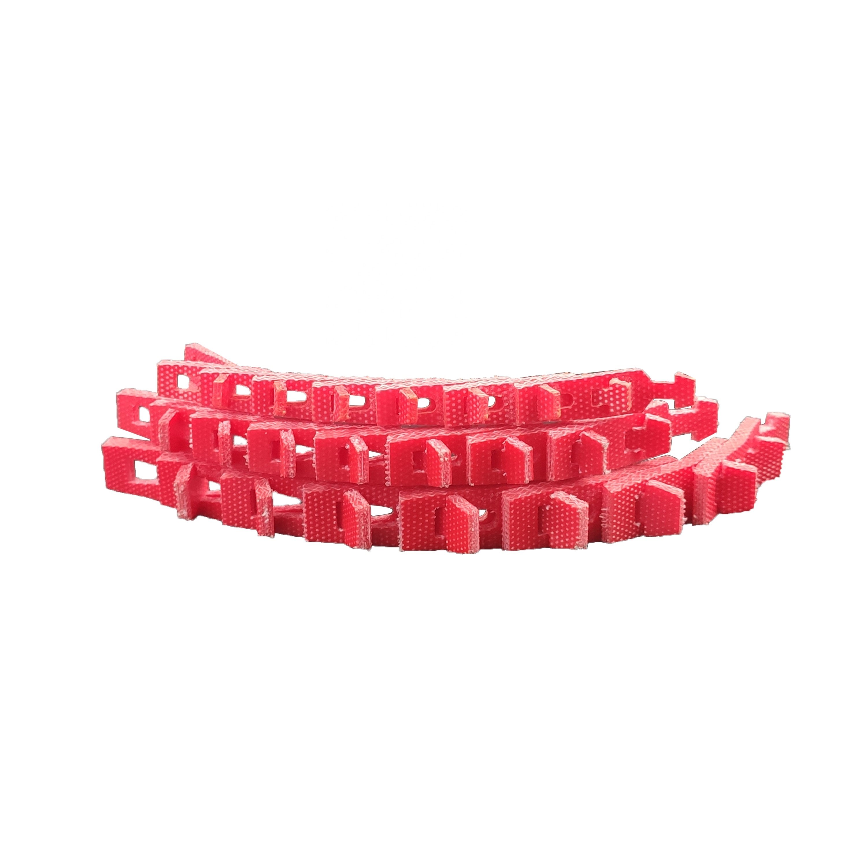 China Manufacturer Adjustable 13mm 17mm Red Type Power Transmission Drive Twist PU Link V Belt for Machine
