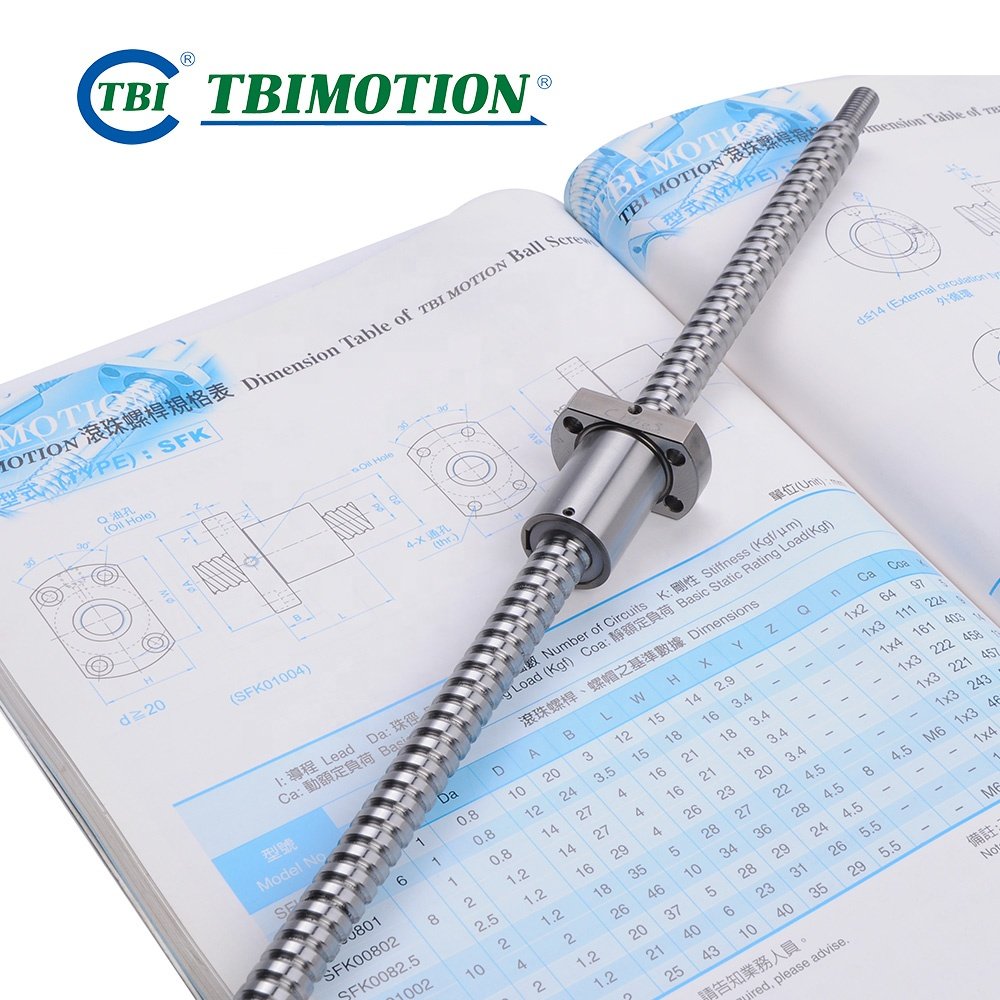 Original Taiwan TBI Ballscrew Ball Screw Screws Rod Nut SFK1404 SFK1602 SFK2002 SFK2502 XSK1004 XSK1404 C7 C5 C3 CNC Ballscrews