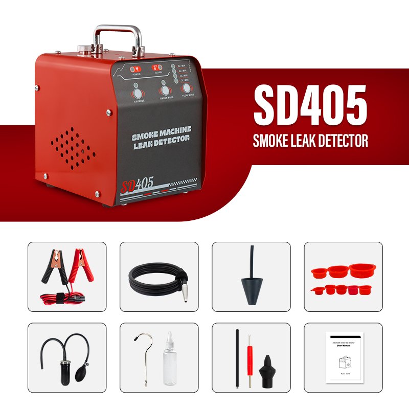 Solary SD405 Auto Engine Analyzer Smoke Leak Detector for Intake Exhaust Cooling Oil Leak Testing Systems