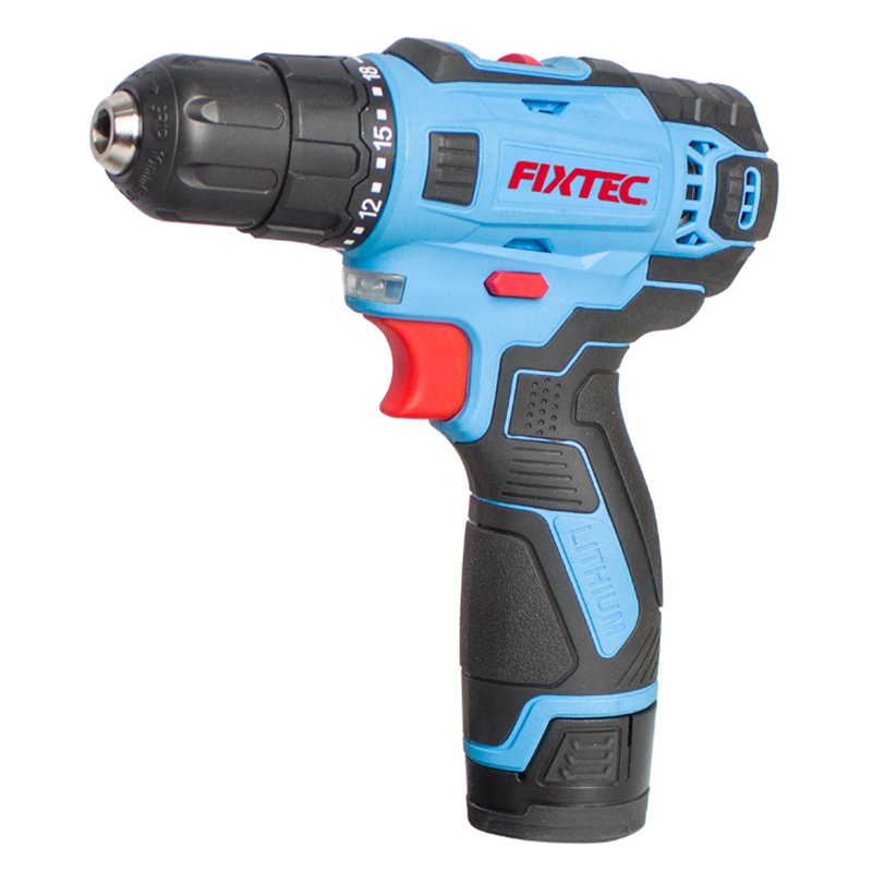 FIXTEC Power Tools 12V 1500mAh Li-ion Battery Drill Tools Electric Wireless 10mm Cordless Drill Kit with 60pcs Accessories