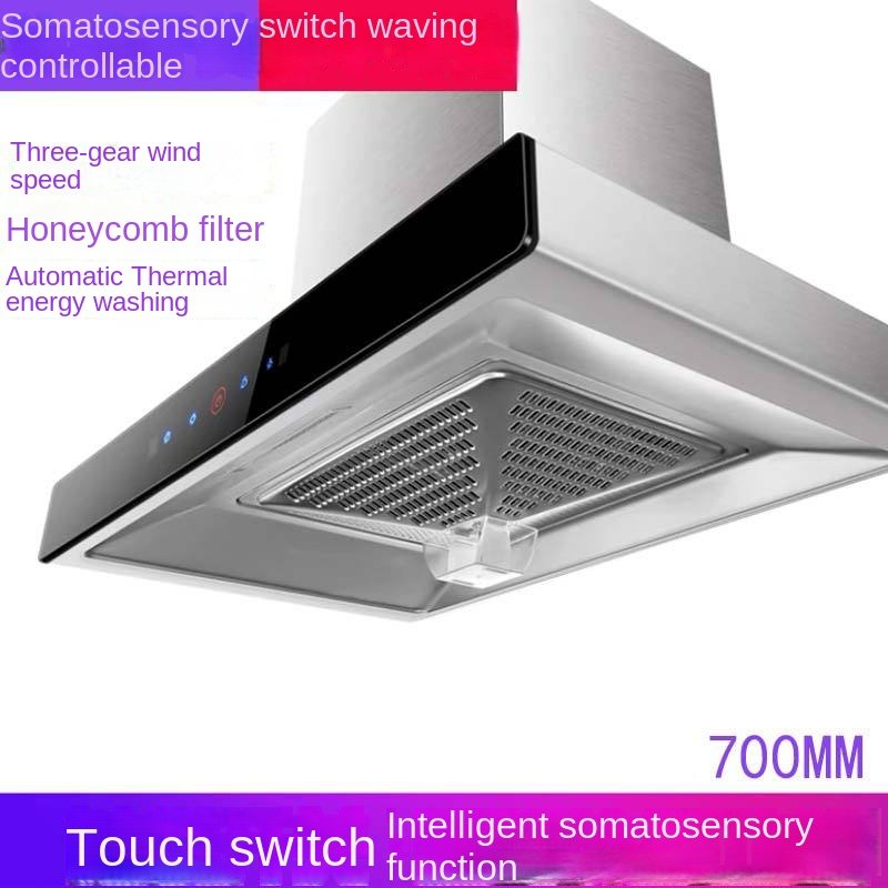 Top Suction Range Hood Suction European -style Home Kitchen 600mm Key Pump Range Hood