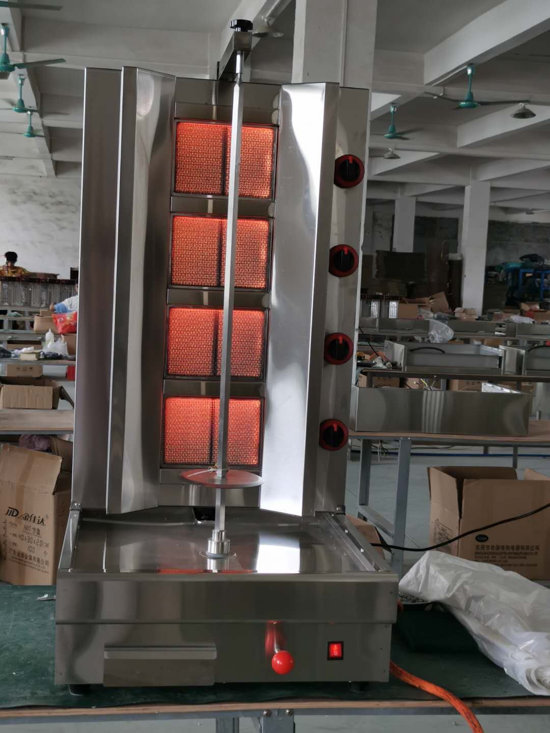 Hot Selling Stainless Steel Auto Gas Doner Kebab Machine Gas Shawarma burner