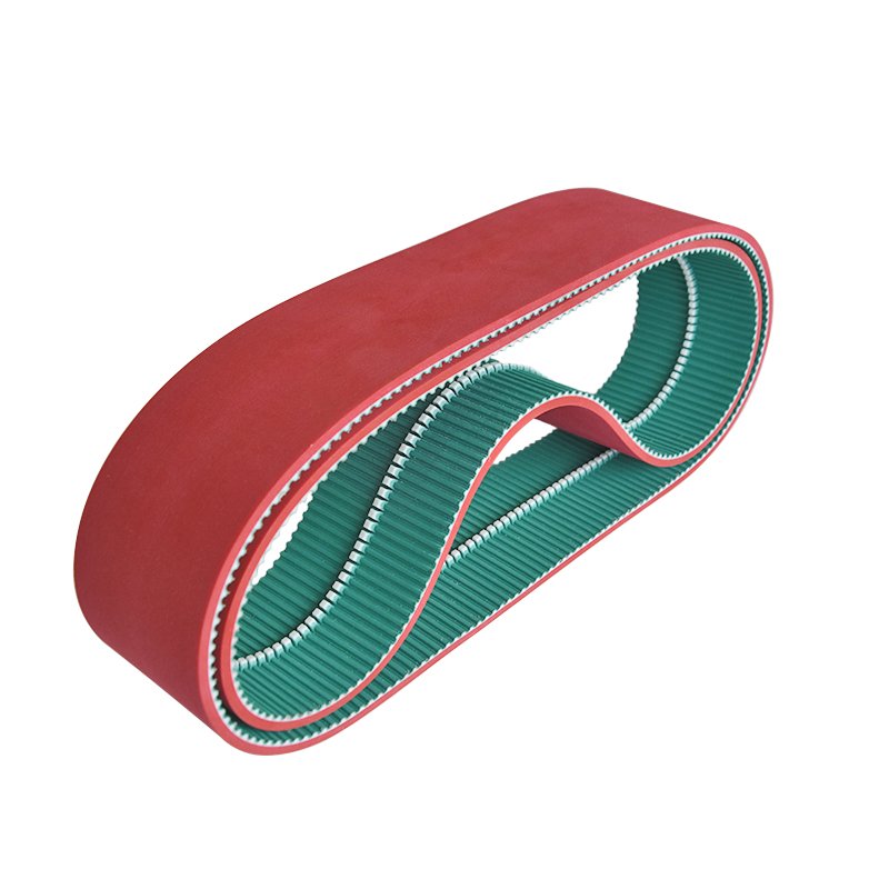 Low noise transmission belt red rubber coated truly endless TK5 PU timing belt