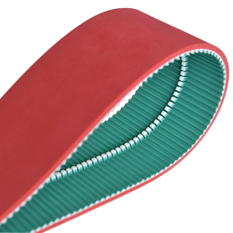 Low noise transmission belt red rubber coated truly endless TK5 PU timing belt