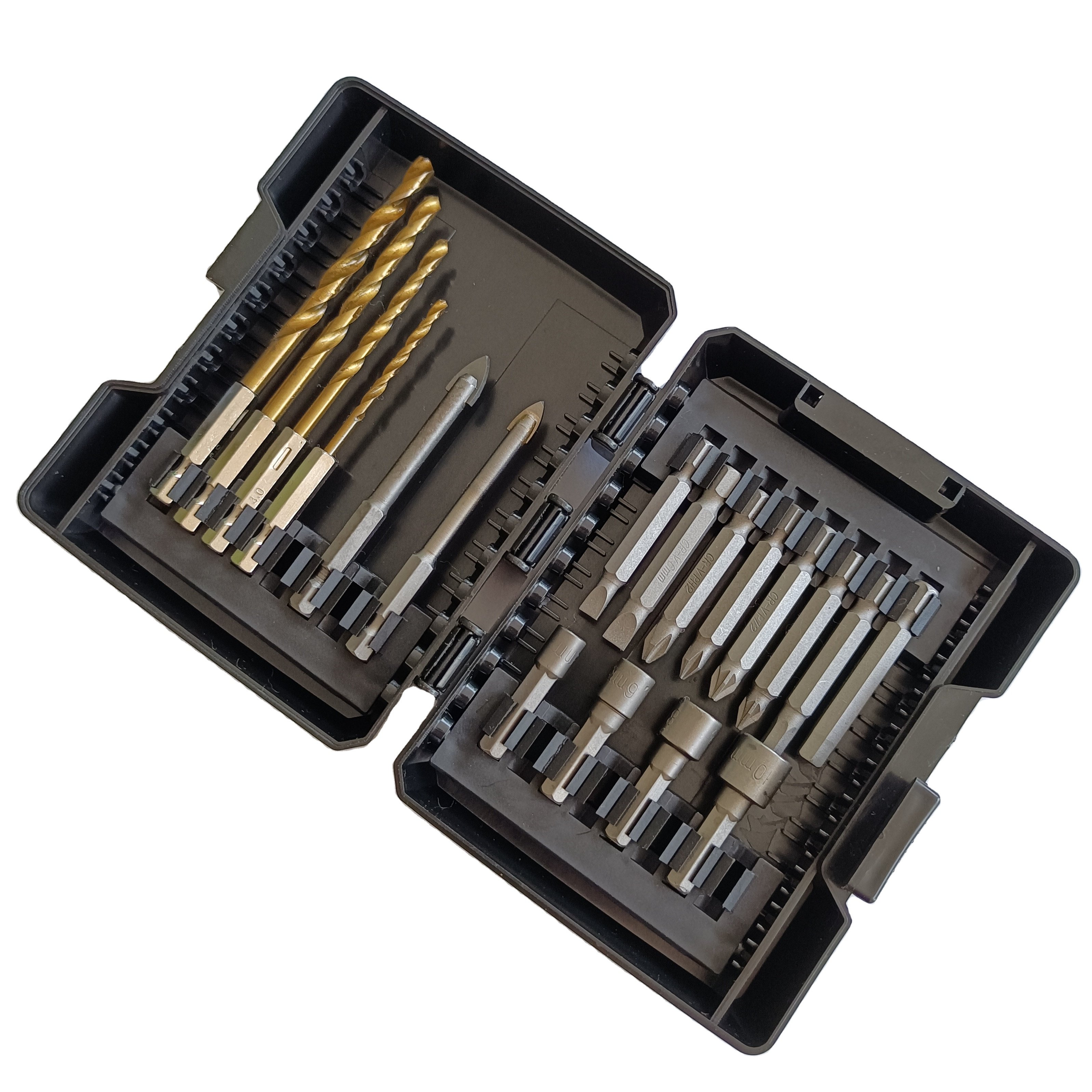 Power Tool Accessory 18pcs Drill Bit Set For Metal Wood and Concrete Drilling