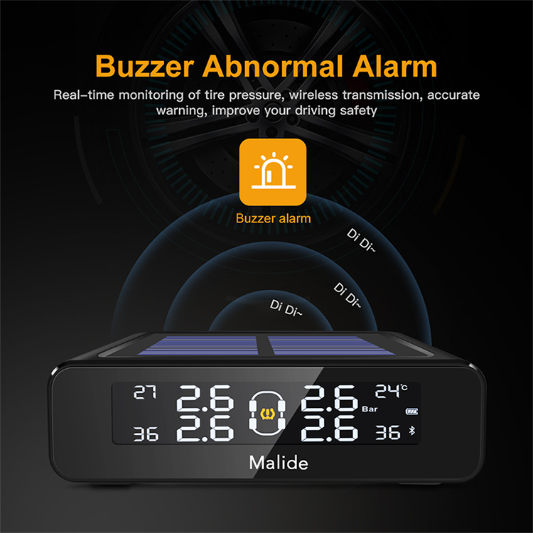 Factory Outlet Real-time Tire Pressure Alarm Security Universal Sensor Other Auto Parts Solar Power TPMS