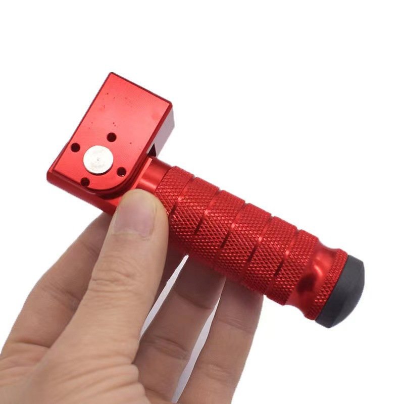 YD-MP03 Motorcycle 8mm Foot Pegs Folding Passenger Foot Rests Red for Universal Motorcycle Electric Bike