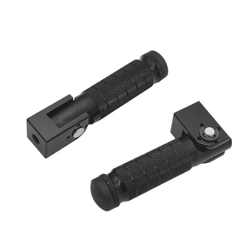 YD-MP03 Motorcycle 8mm Foot Pegs Folding Passenger Foot Rests Red for Universal Motorcycle Electric Bike