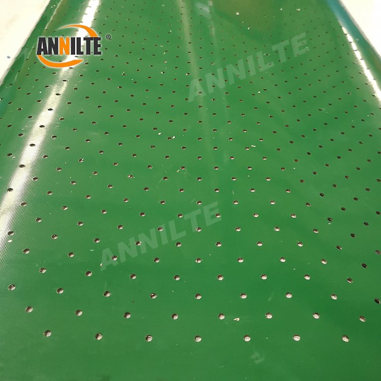 Annilte Customized conveyor belt factory Perforated conveyor belts Punching conveyor pvc belts with holes