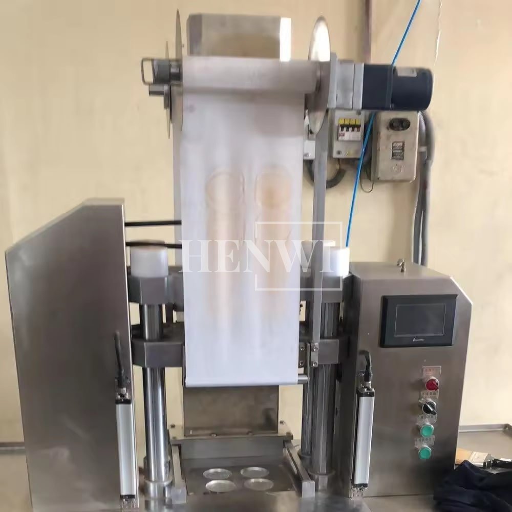Henwi Full-Auto Powder Pressing Machine Concealer Palette Color Cosmetic Makeup Eye Shadow Pressor Press Compacting Equipment