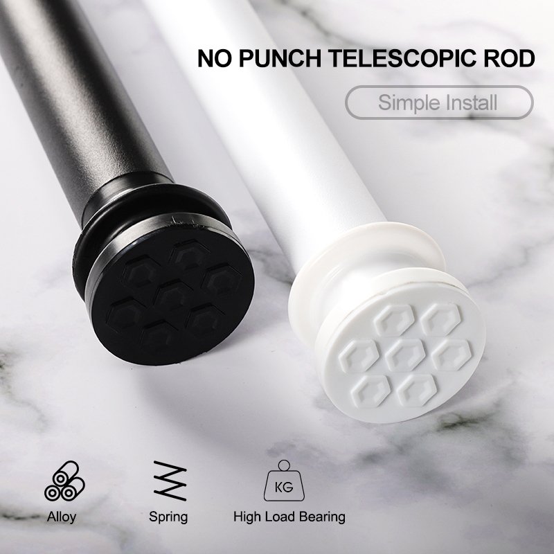 Multi-purpose Extendable Bath Shower Curtain Pole Rod Anti-slip Strong Load-bearing Stainless Steel Adjustable Telescopic Rod