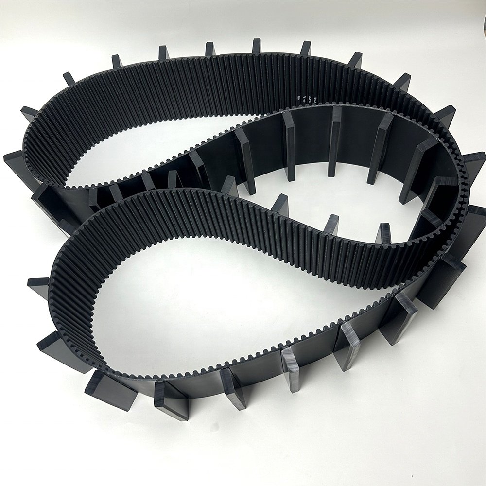 HTD 5M 8M 14M PU Timing Belt with Customized Black Cleats PU Synchronous Belt