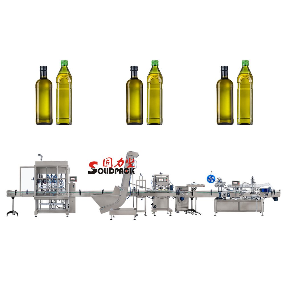 Solidpack Vegetable Seed Oil Press Production Line Canned Food Inglass Jars Auto Filling Capping Labeling Machine Peanut Butter