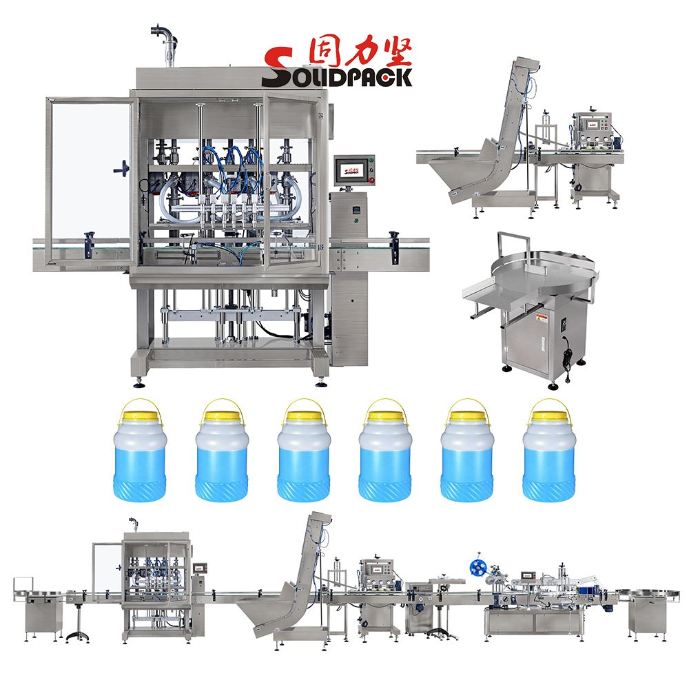Solidpack Vegetable Seed Oil Press Production Line Canned Food Inglass Jars Auto Filling Capping Labeling Machine Peanut Butter