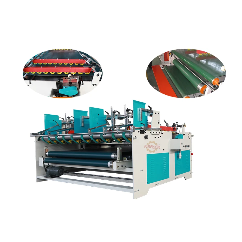 Double Pieces Automatic Folder Stitcher Gluer Machine/ Carton Box Folder Gluer Stitcher Automatic Carton Box Stitching