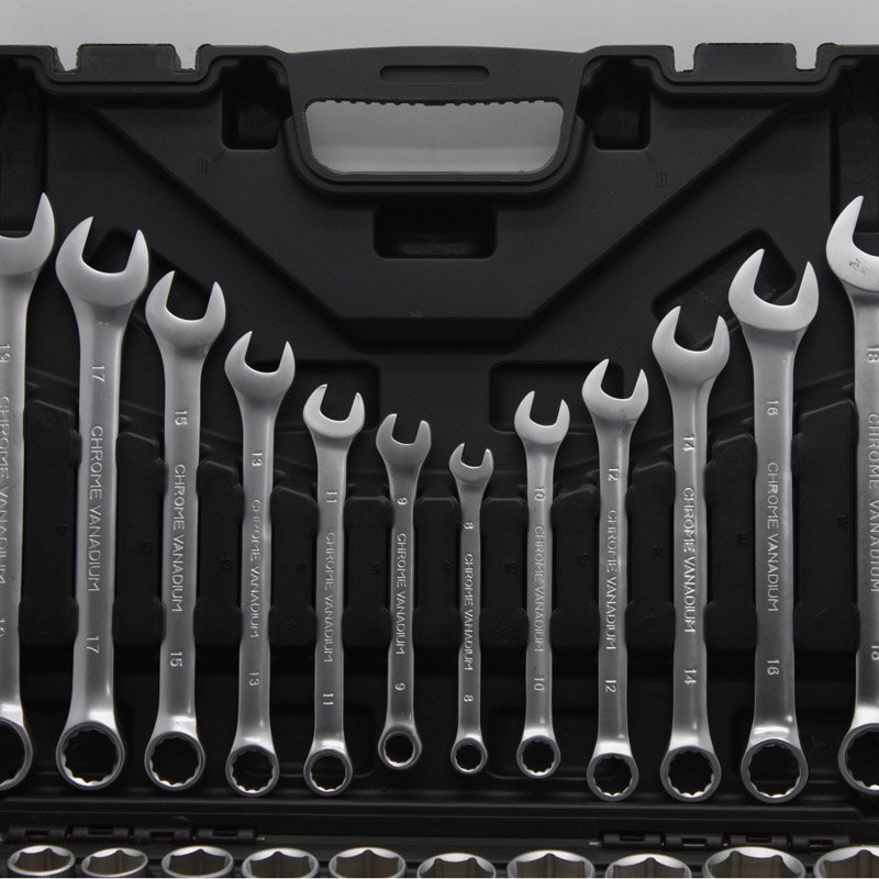 61pcs auto repair tool sets wrenches hex key ratchet handles automotive mechanics tools socket tools set box