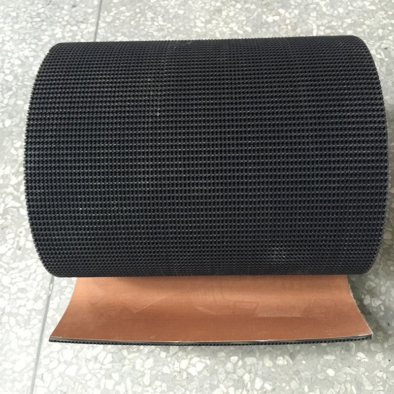 Customized rough top grass pattern rubber climbing conveyor belt