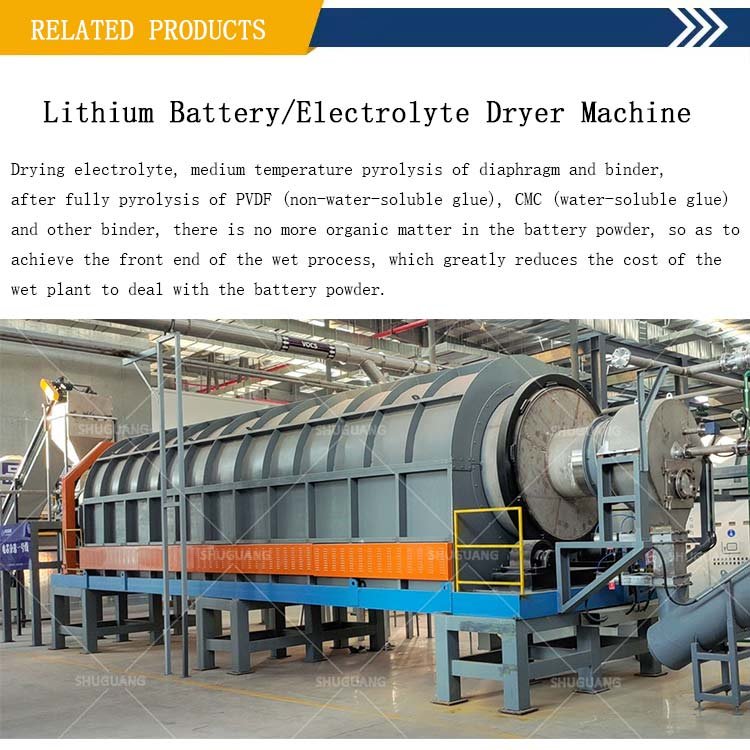 Full Auto Li Ion Battery Recycling Machine 500 Kg/h Ev Car Lithium Ion Battery Recycling Plant Car Battery Recycling Line
