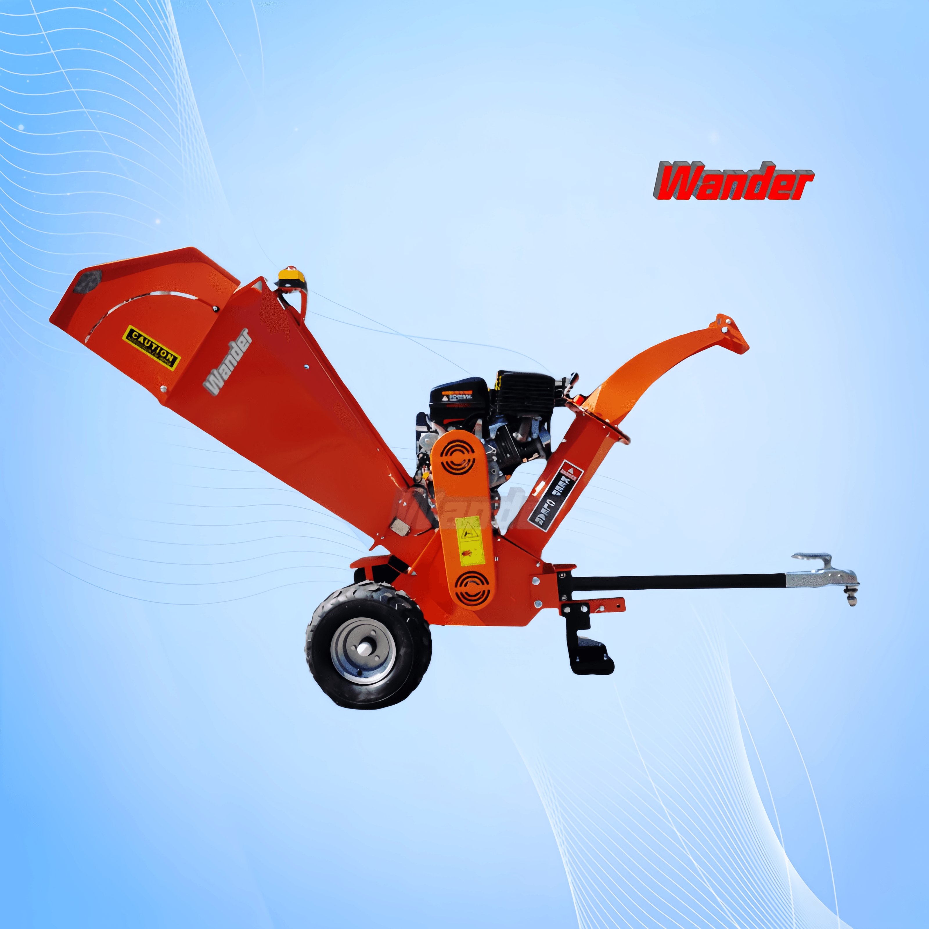 5 Inch E-Start Rato 420cc 15HP Gasoline Engine Powered Drum Wood Chipper ATV-15e