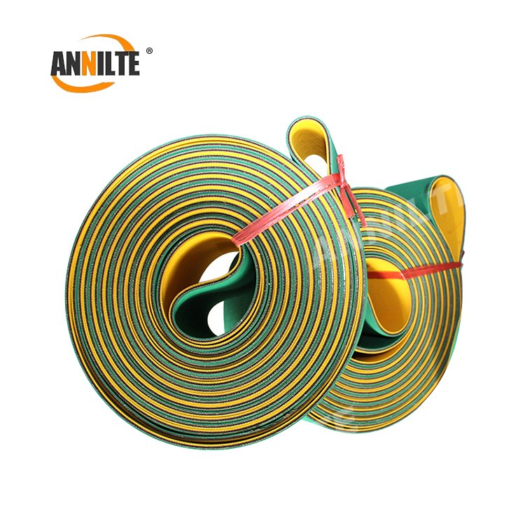 Annilte Nylon green high speed wear and heat resistance transmission belt/flat belt/base belt for separators grinders wood plane