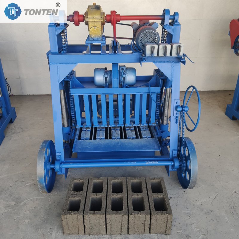 Low Price Semi Automatic Large Mobile Hollow Cement Block Brick Making Machine