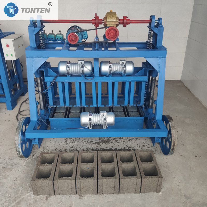 Low Price Semi Automatic Large Mobile Hollow Cement Block Brick Making Machine