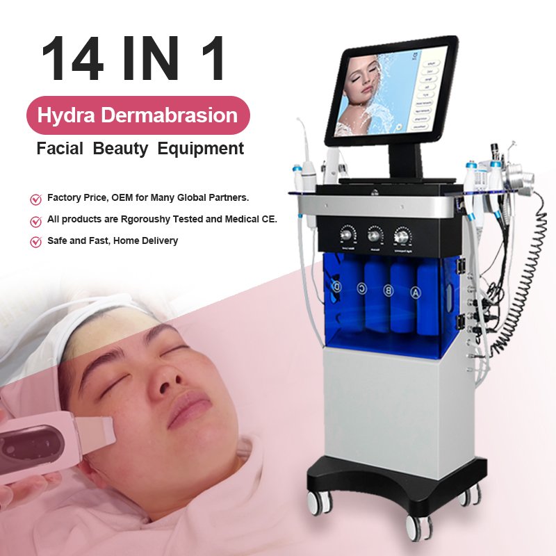Deep Absorption Beauty Salon Oxygen Facial Equipment Oxygen Bubble 14 in 1 Hydro Spa Machine