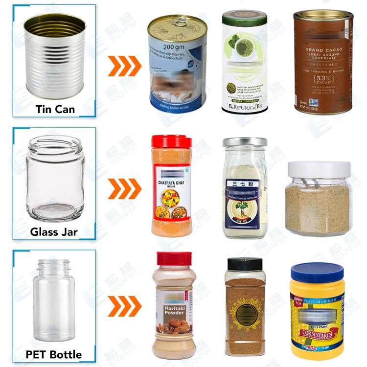 Automatic 350g 500g Jar Body Powder Filling Machine Baby Powder Plastic Bottle Filling Machine
