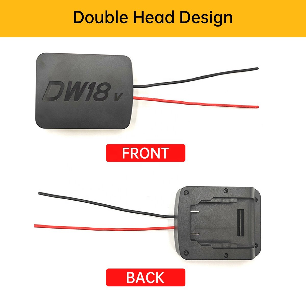 14AWG DIY Wire Li-ion Battery Adapter Connector Compatible for Dewalt 20v Battery DCB200 DCB205 Power Tools Accessories