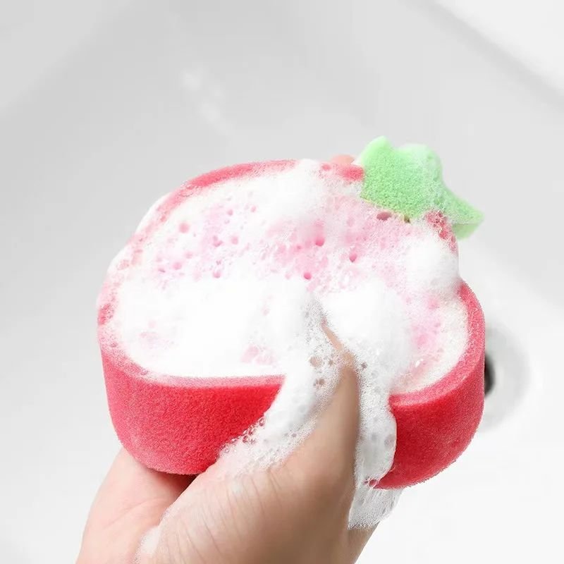Fruit Thickened Sponge Dish Towel Kitchen Power Decontamination Dish Towel Wipe Dish Towel Thickened Household Kitchen Accessory
