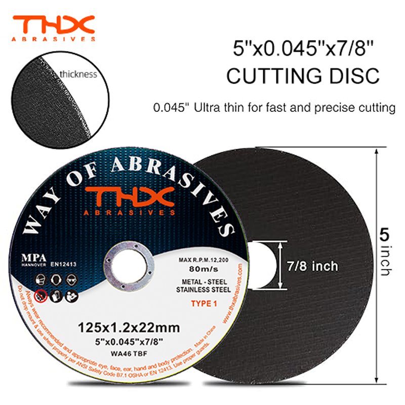 T41 Cutting Wheel Disc 125 mm Super Thin Metal Cutting Disc 5" Japanese Hard Material Cutting Disc 100mm for Stainless & Steel