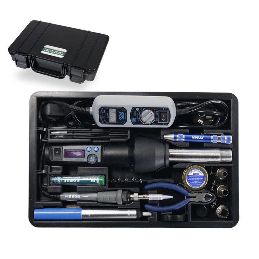 8858-I 908D Portable Professional Repair Soldering Welding Tool Controlled Temperature Solder Tool Set