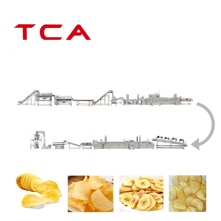 Industrial Fully Automatic Potato Chips Production Line High Quality Potato Chips Making Machine Food Processing Machinery