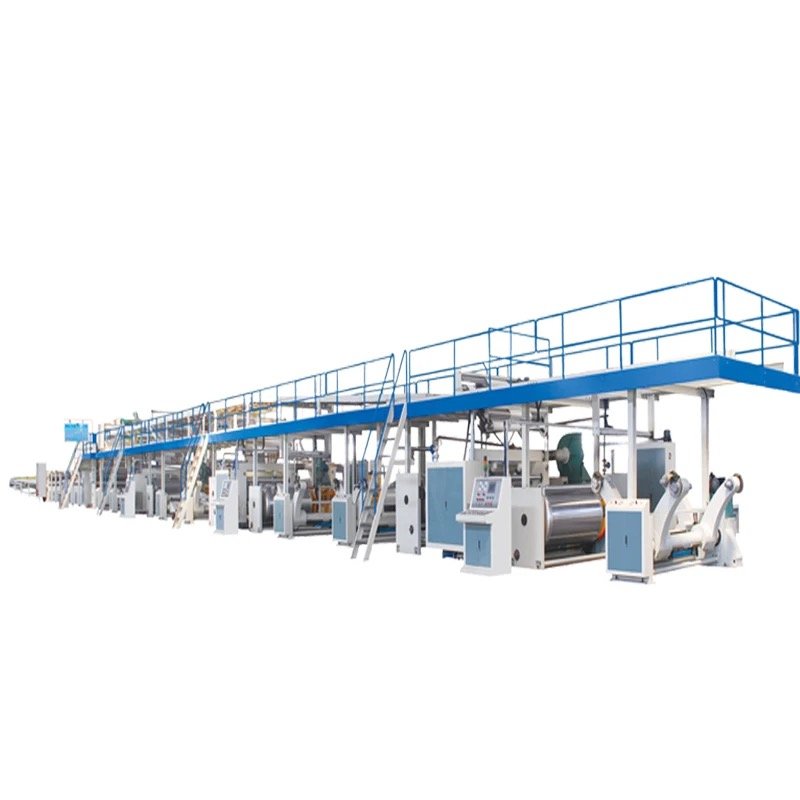 High-Speed Fully Automatic 5-Layer Corrugated Cardboard Production Line for Packaging