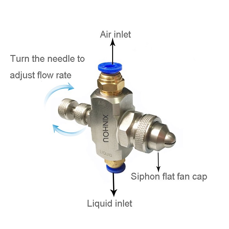 Micron Droplets Fog Spray Siphon air Water Atomizing Nozzle