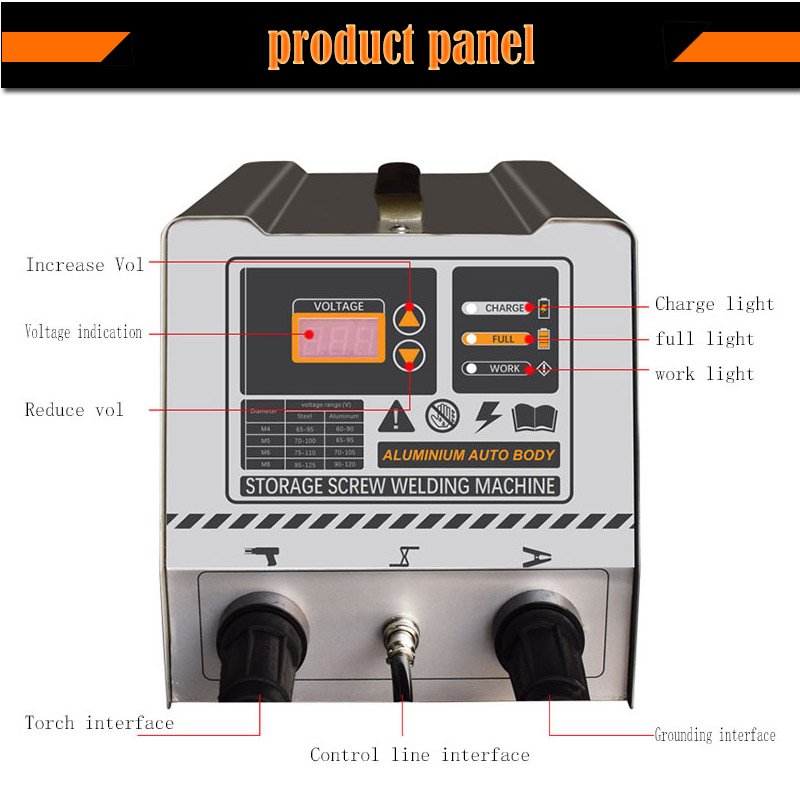 3-8mm Screw Dent Puller Machine for Aluminum Car Body Metal Repair