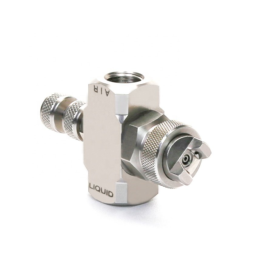 Adjustable Fine Misting 304 316SS Internal Mixing Air Atomizing Water Spraying Nozzles Tip