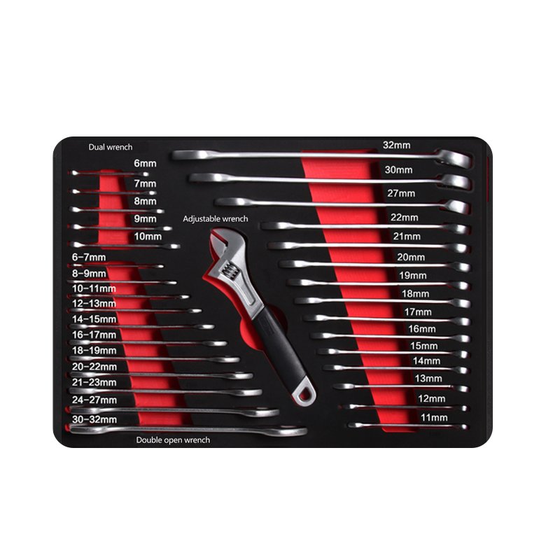 284 PCS Professional Auto Repairing Tools In Red EVA Foam Tray For Tool Trolley Automotive Repair Tools Garage Equipment