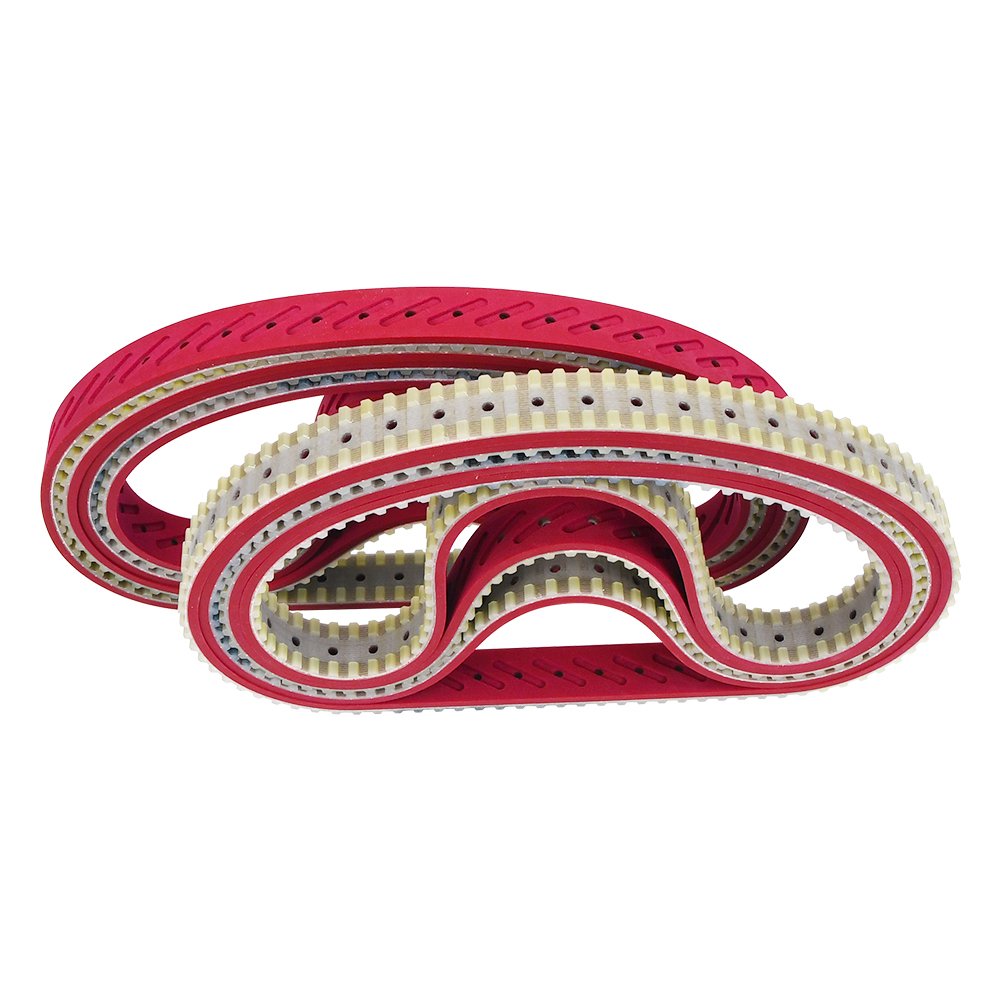 Vacuum pull belt goodly t10 920 with 46 holes red rubber coating pu timing belt for VFFS