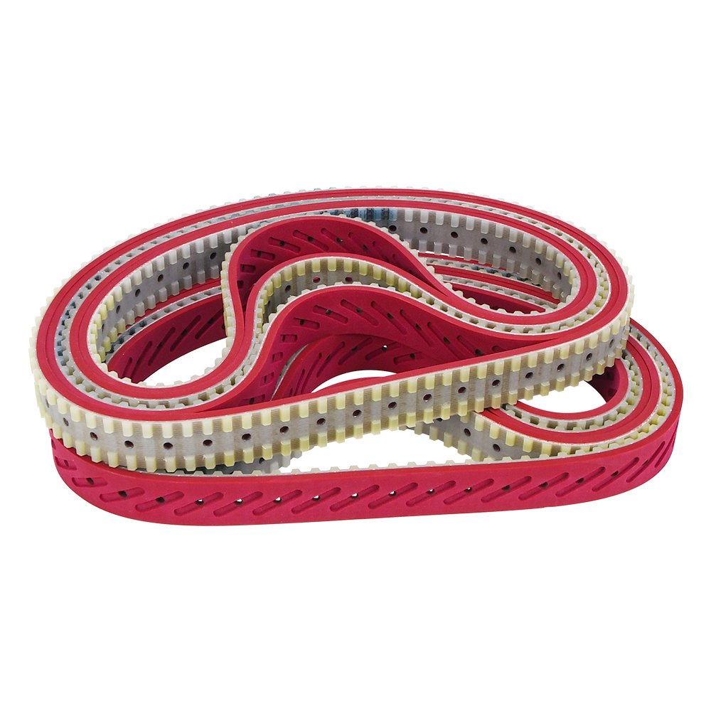 Vacuum pull belt goodly t10 920 with 46 holes red rubber coating pu timing belt for VFFS