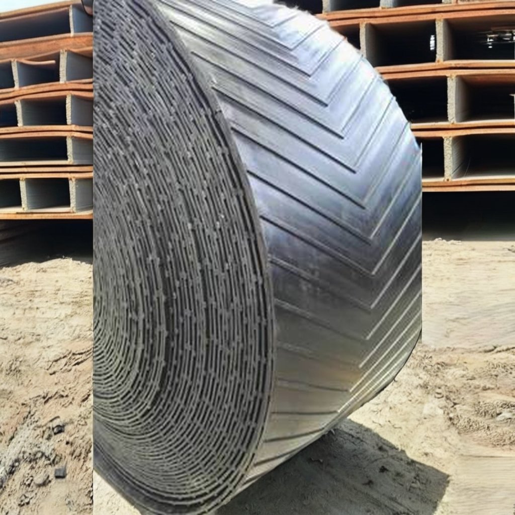 Chevron Rubber Conveyor Belt Transmission Belt with Cutting and Moulding Processing Services