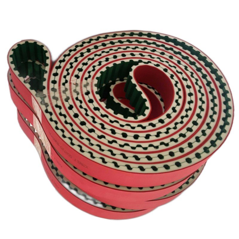 competitive rubber timing belt price Rubber timing belt coated with red rubber for belt conveyor system