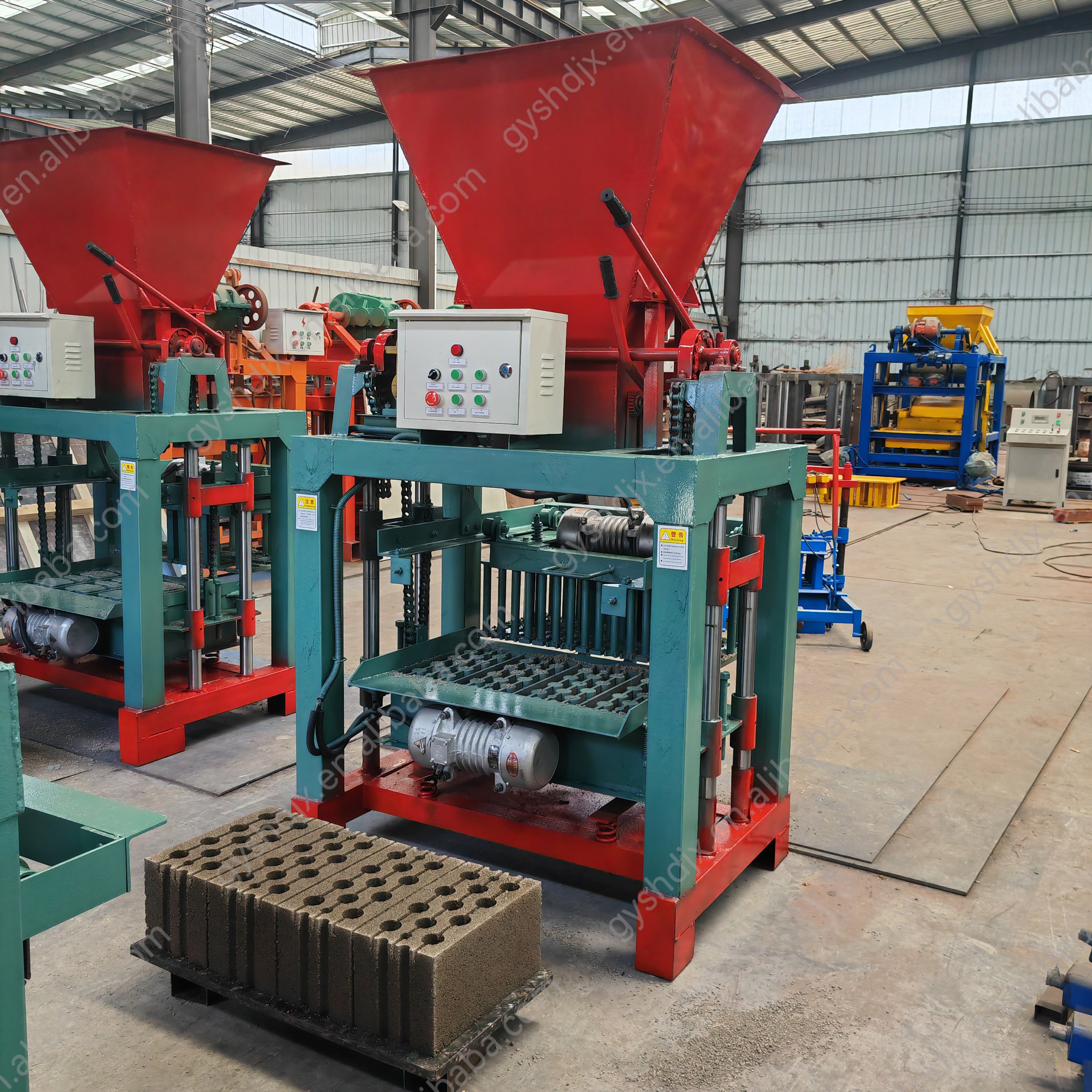 4-35 Automatic Manual Cement Hollow and Standard Brick Making Machine Production Line Fly Ash Concrete Clay Paving Brick Machine
