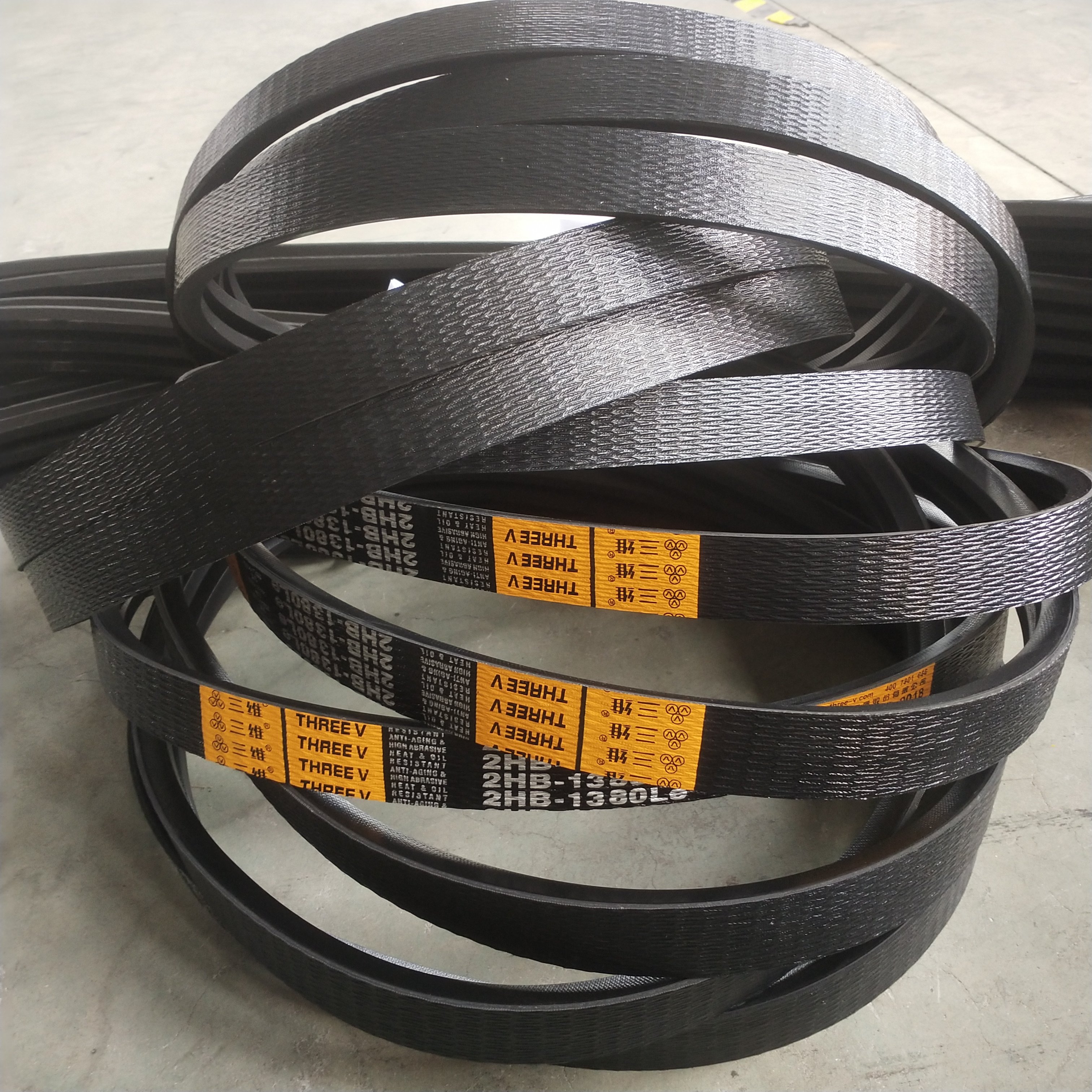 THREEV Classical Banded Belt Automotive Agriculture Belts Industrial Rubber V Belt