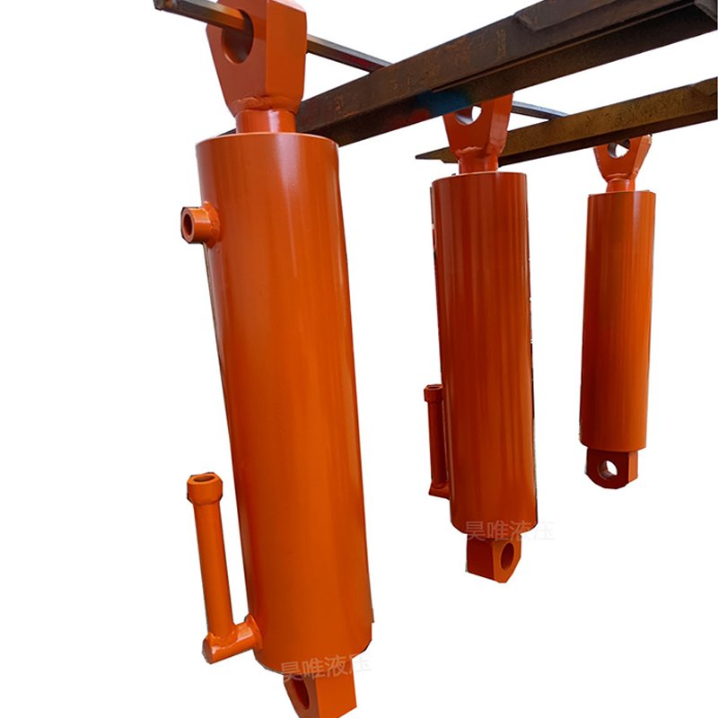 Support customized 100 ton telescopic stainless steel flange hydraulic cylinder for tractor backhoe loaders