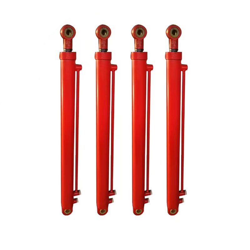 Support customized 100 ton telescopic stainless steel flange hydraulic cylinder for tractor backhoe loaders