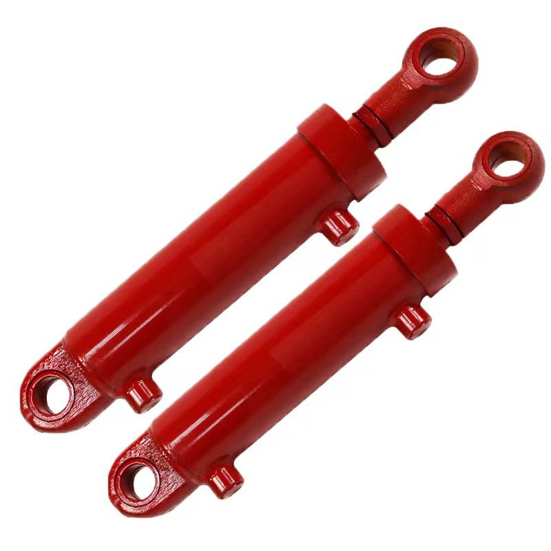 Support customized 100 ton telescopic stainless steel flange hydraulic cylinder for tractor backhoe loaders