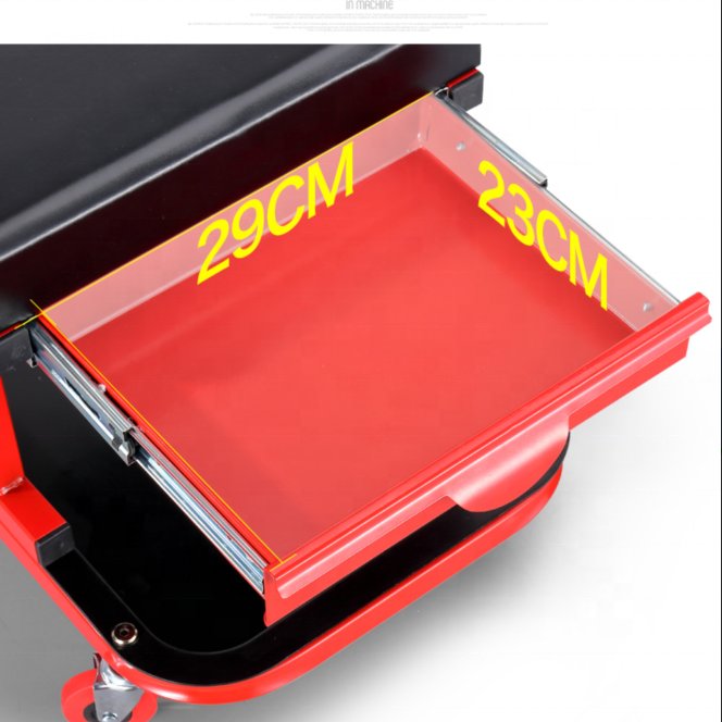 Mechanic Roller Seat for Garage With Three Divisions Tool Tray