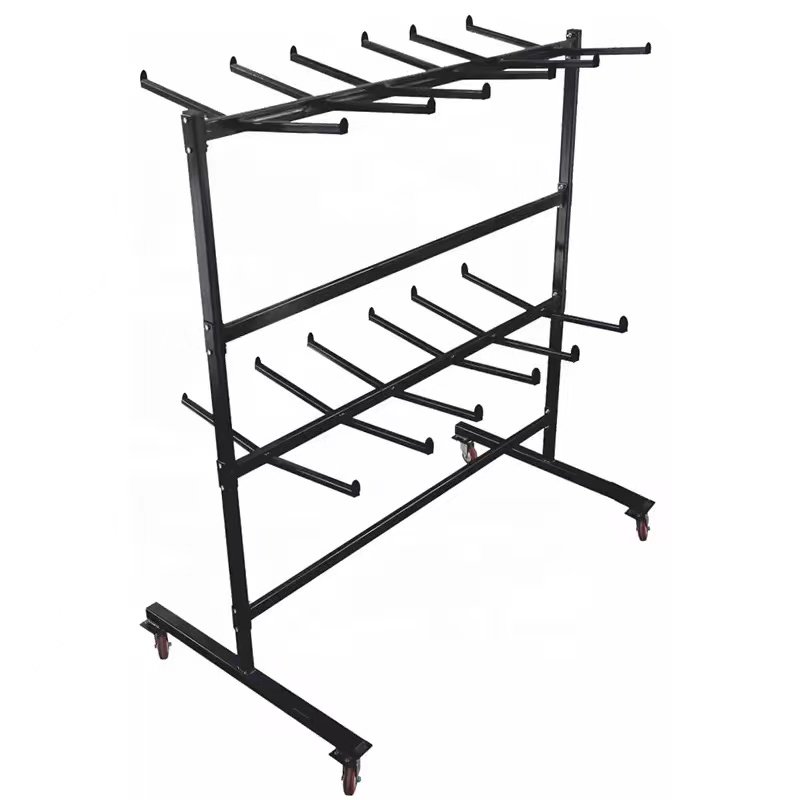 Metal Frame Chair Carts Trolley to Carry Folding Chairs Outdoor Furniture Banquet Stacking Folding Chair Trolley